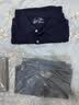 MUJI 男式 水洗 珠地网眼 POLO衫 纯棉全棉 ABE02A2S 蓝色 XL 实拍图
