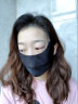 浩冠(两只装)冰丝防晒口罩女夏防紫外线薄款透气护颈全脸遮脸防晒面罩 耀石黑 实拍图