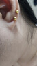 中国黄金（CHINA GOLD）小金豆豆黄金耳钉女足金弯钩耳饰圆珠泡钉生日礼物送女朋友 4mm金豆豆耳钉-约0.7-0.75g【纪念品】 实拍图