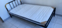天坛家具铁艺床经典单双人钢木铁床现代环保简约小户型黑白色铁艺婚床 铁艺床（黑色）（不含床垫） 1.2*1.9m 实拍图