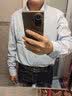 回力衬衫男春秋季纯色休闲长袖衬衫商务百搭白衬衣男 浅蓝色 3XL 实拍图