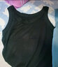 浪莎（LangSha）长款吊带背心女春季螺纹打底衫显瘦百搭外穿打底内搭 黑色 M 实拍图