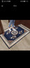 七七家入户门地垫门口脚垫客厅玄关卧室门脚垫吸水防滑垫红色地毯可定制 中式蓝 120*160cm长方形 实拍图