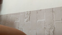 安贝易自粘墙纸贴纸带胶大学生宿舍自贴卧室客厅背景防水家具翻新贴新款 英文灰白砖 60厘米宽X3米长 实拍图