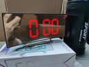 艾瑞曼电子闹钟学生专用起床神器家用卧室桌面时钟LED大屏数字钟表 红色-常规款 实拍图