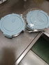 欣美雅（xinmeiya） 玻璃饭盒便当盒餐盒套装学生玻璃碗带盖少女心可爱冰箱保鲜盒子 岩蓝圆碗400毫升【2只装】 实拍图