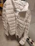 雅鹿轻薄羽绒服女短款秋冬新品韩版立领鸭绒休闲外套潮AP 浅灰 XL 实拍图