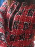 卡思彤（Cosstot）品牌女装 长袖针织连衣裙女秋冬新款过衣服格子气质打底裙子 红色 M【100斤以内】 晒单实拍图
