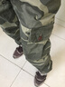 季言夏季迷彩裤男工装裤男束脚裤男生秋季长裤修身运动美式男裤 黑色（厚面料） 32 实拍图