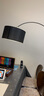好莱仕北欧落地灯宜客厅卧室麻将学习书房LED现代时尚简约床头微奶美容绣纹身调光遥控钓鱼式家居 黑色款+三段调光12WLED暖光 实拍图
