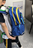 梦乐（MoonRock）护脊书包小学生减负轻便书包男女儿童背包安全反光1-3-6年级书包 蓝色SELJ107-24110 实拍图