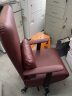 利沃诺老板椅办公椅可躺电脑椅人体工学椅子舒适家用午休椅 【西皮】酒红 实拍图