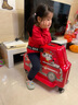 汪汪队立大功（PAW PATROL）儿童骑行行李箱可坐拉杆箱万向轮男孩女宝宝卡通木马汽车旅行箱 毛毛骑行款红色 24英寸 实拍图