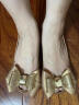 Melissa（梅丽莎）新品蝴蝶结鱼嘴低跟时尚通勤女士时装单鞋33551 金色 36 35/36 晒单实拍图
