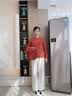 俞兆林（YUZHAOLIN）2026新款国风妈妈春装针织两件套中老年女装新中式奶奶秋冬装外套 B5979灰蓝色两件套 2XL 建议120-140斤 实拍图