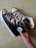 回力帆布鞋男女鞋复古透气高帮帆布鞋子男经典运动板鞋情侣休闲跑步鞋 黑色(复古升级版) 35 实拍图