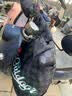 雅迪电动车挡风被 冬季保暖电瓶车自行车摩托车挡风被 【护肩+护脖】冬季纯色挡风被 黑色 实拍图