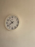 康巴丝（Compas）时钟挂表简约挂钟卧室客厅办公简约创意石英钟表壁挂 14英寸白色 34cm 实拍图