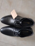 卡帝乐鳄鱼（CARTELO）皮鞋男士头层牛皮透气商务面试正装德比鞋真皮婚鞋 6265 黑色 40 实拍图