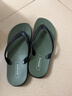 热风男鞋拖鞋沙滩拖鞋男士时尚舒适百搭居家简约青年夹脚人字拖 75黑绿 41 实拍图