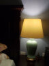 繁登堡（fandengbao）北欧陶瓷台灯卧室床头灯美式轻奢创意客厅台灯温馨书房床头柜灯 EA2129小号-约60CM高-全铜底座 遥控开关 实拍图