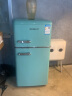 德姆勒（DEMULLER）复古冰箱小型大容量家用租房电冰箱 化妆品静音强劲网红冰箱冷藏冷冻节能 BCD-118蒂夫尼蓝 实拍图