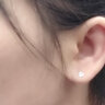DTOTOS999足银养耳洞心形耳钉百搭气质感时尚饰品耳饰送女友送闺蜜 4mm爱心耳钉一对 实拍图