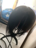 瑞贝卡（Rebecca）假发女长直发无痕假发片100%真人发丝遮白发增加发量头顶补发片 中分刘海 自然黑 25cm 机制手织发缝 实拍图