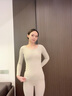 葡萄甜德绒无痕女士保暖内衣女加绒加厚羊绒蚕丝圆领秋衣秋裤套装打底冬 实拍图