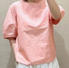 无印良品 MUJI 女式 凉感平纹短袖罩衫t恤上衣打底衫内搭早春新品BC2JOC4S 橙色条纹 XL 165/92A 晒单实拍图