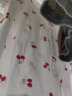 迪士尼（Disney）女童套装儿童套装两件套夏季新款童装宝宝衣服米妮黛丝时尚洋气 白底可爱樱桃-女 130cm 实拍图