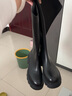 他她（TATA）时装靴弹力小V靴软糖靴加绒长筒靴高跟骑士靴子CGG01DG5 黑色（半糖5CM-单里）-CFK02D 39 实拍图