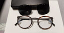 目师傅私藏货姜文同款超轻纯钛8g可配近视眼镜框复古圆框无螺丝手工眼镜架9704 玳瑁色+灰色翻盖夹片 单镜框46小码 实拍图