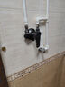 墨林卡枪灰色明装淋浴冷热水龙头浴室电热水器明管挂墙式花洒混水阀开关 进水口朝上款 实拍图