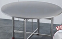 腾景顺304不锈钢大圆桌折叠餐桌桌子带转盘10人吃饭桌圆形桌面饭店食堂 （304特厚）1.3米+0.8转盘 实拍图