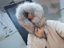 雅鹿新款羽绒服女狐狸毛大毛领长款过膝时尚宽松韩版加厚连帽冬季外套 米色 2XL 实拍图