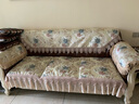 宝跃 欧式沙发垫坐垫子贵妃123四季通用美式沙发巾靠背巾扶手巾定做 欧丽莎/金色 坐垫90*75（含20下垂） 实拍图