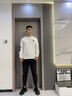 费洛仕春秋季新款装男士长袖t恤韩版青年潮上衣打底卫衣男装加绒保暖服 1152白色(不加绒) 3XL (145-160) 实拍图