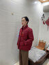 恒源祥中年妈妈冬装保暖中式国风红色羽绒服中老年人女装衣服鸭绒厚外套 实拍图