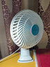 中联（ZOLEE）中联夹扇电风扇迷你微风扇小风扇电扇台壁扇家用学生宿舍床头小型办公室壁挂静音摇头风扇语音声控 夹子款蓝白 实拍图