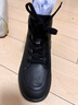 暇步士（Hush Puppies）马丁靴女士加绒休闲保暖平底短靴HNP14DD2 黑色 36 无 实拍图