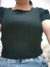 歌莉娅 夏季  高腰辣妹减龄短袖  1B4C5H260 00B黑色 M 实拍图