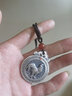 梦至尊999纯足银十二生肖吊坠圆形八卦男女本命属相实心银牌 生肖鸡约30克+挂绳 实拍图