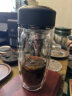 雷德夫（LEIDFOR）G21 双层玻璃杯男士隔热水杯茶水分离杯子保温茶杯曜石黑色 370ml 晒单实拍图