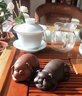 瓷牌茗 创意紫砂茶宠摆件可养生肖小猪茶盘茶台茶玩茶具茶道茶艺配件 朱泥（福满）幸福小猪茶宠 实拍图