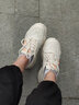 回力女鞋休闲鞋女厚底透气款老爹鞋百搭秋季黑色潮流运动韩版鞋子女 银灰 35 实拍图