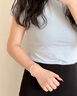 老凤祥S999足银手镯女时尚竹节银镯子推拉款妈妈520情人节礼物老婆 【约16克】999足银节节高升手镯 实拍图