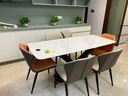 隋巢岩板餐桌极简约现代家用小户型轻奢高端长方形餐桌 隐藏式电磁炉餐桌 1.8m 一桌六椅 实拍图
