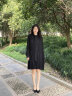 Marisfrolg【商场同款】玛丝菲尔2023年秋季新款围巾领口设计百褶连衣裙 黑色 S 晒单实拍图