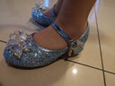蓓然美（BeiRanMay）爱莎公主鞋夏女童2025儿童水晶鞋子艾莎公主鞋小女孩生日高跟鞋 浅蓝色 31 /鞋内长19.5cm 实拍图